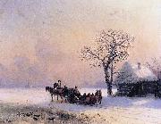 Ivan Aivazovsky Winter Scene in Little Russia France oil painting artist